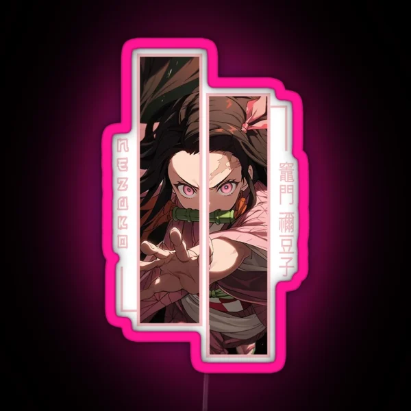 Demon Slayer Nezuko Kamado RGB Neon Sign