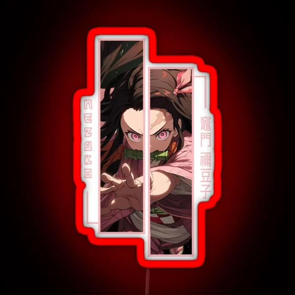 Demon Slayer Nezuko Kamado RGB Neon Sign