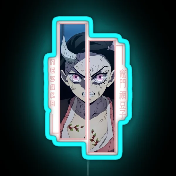 Demon Slayer Nezuko Kamado RGB Neon Sign