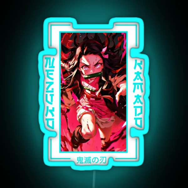 Demon Slayer Nezuko Kamado RGB Neon Sign