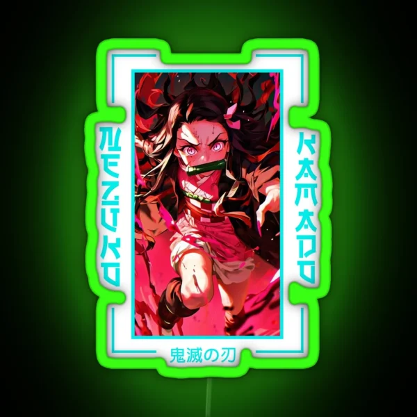 Demon Slayer Nezuko Kamado RGB Neon Sign