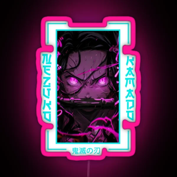 Demon Slayer Nezuko Kamado RGB Neon Sign