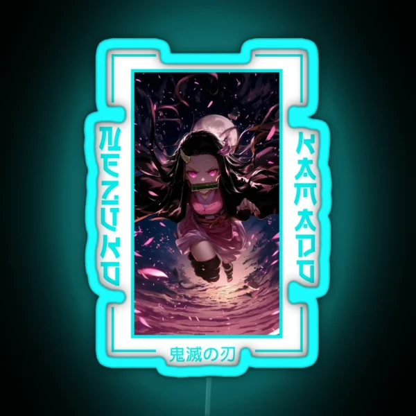 Demon Slayer Nezuko Kamado RGB Neon Sign