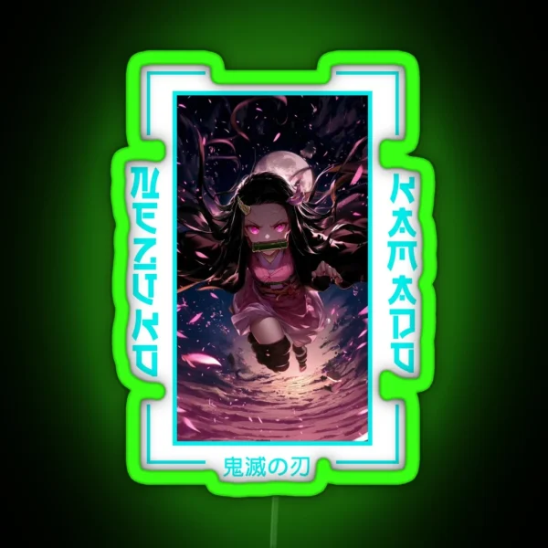Demon Slayer Nezuko Kamado RGB Neon Sign