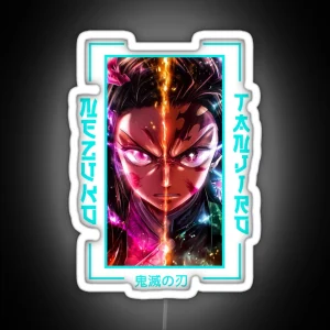 Demon Slayer Nezuko Kamado X Tanjiro Kamado RGB Neon Sign