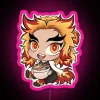 Demon Slayer Rengoku Chibi RGB Neon Sign