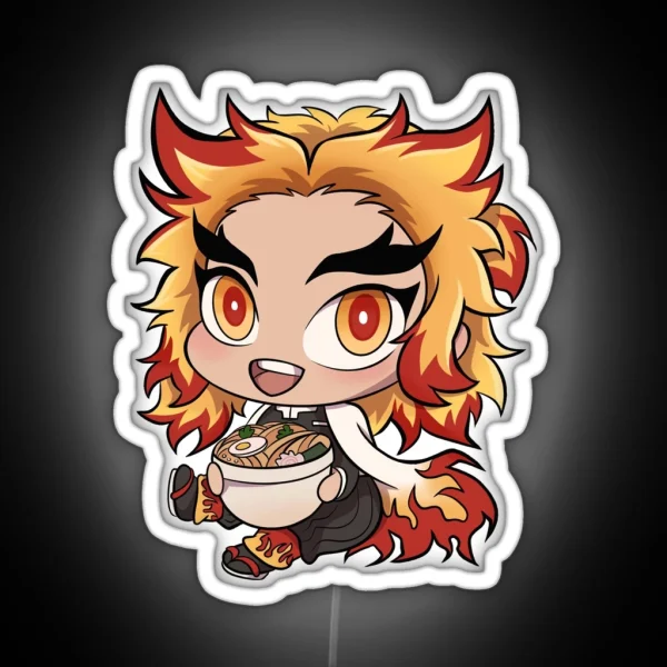 Demon Slayer Rengoku Chibi RGB Neon Sign