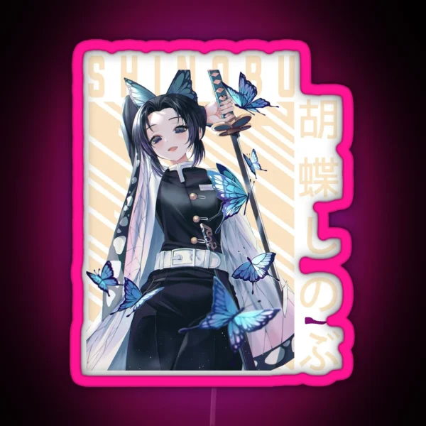 Demon Slayer Shinobu Kocho RGB Neon Sign