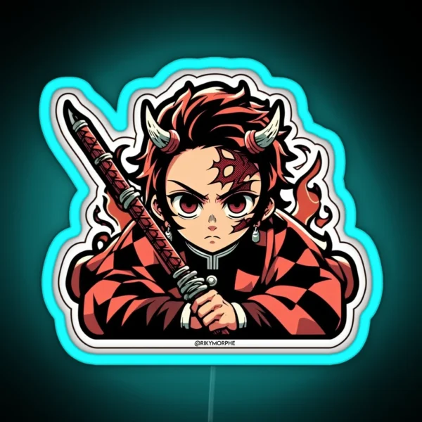 Demon Slayer Tangiro Kamado RGB Neon Sign