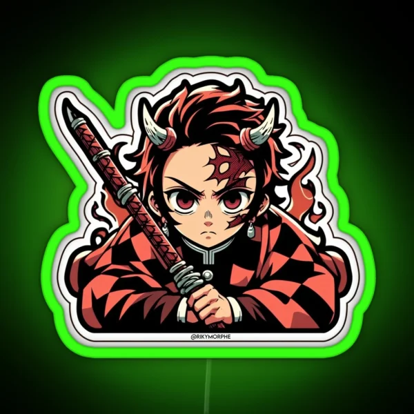 Demon Slayer Tangiro Kamado RGB Neon Sign