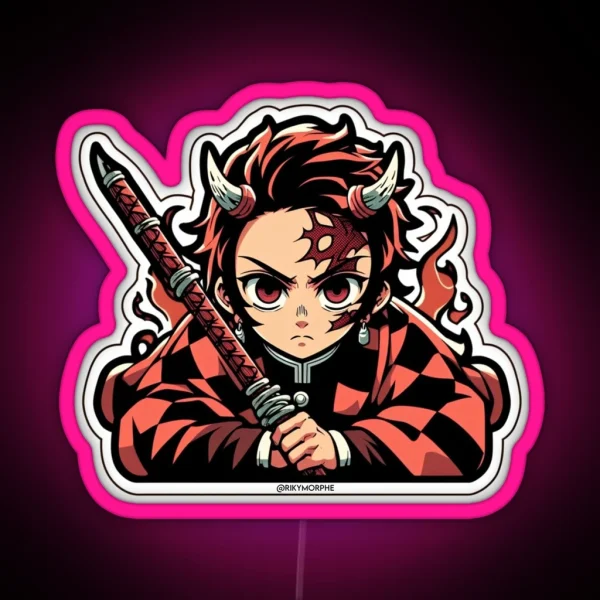 Demon Slayer Tangiro Kamado RGB Neon Sign