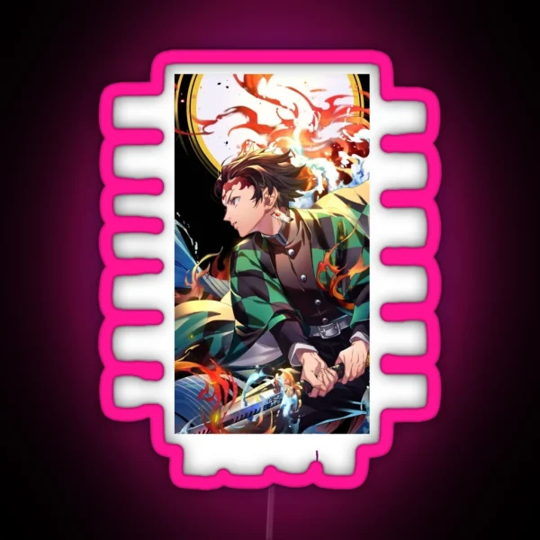 Demon Slayer Tanjiro Kamado RGB Neon Sign