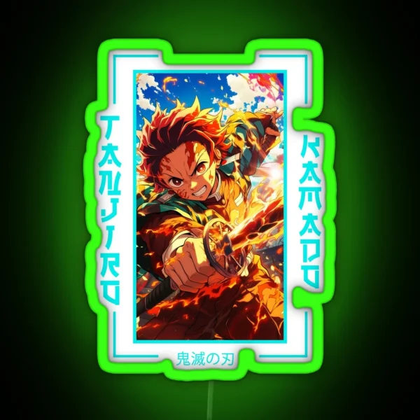 Demon Slayer Tanjiro Kamado RGB Neon Sign