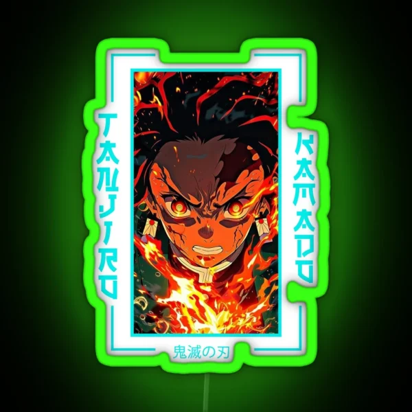 Demon Slayer Tanjiro Kamado RGB Neon Sign