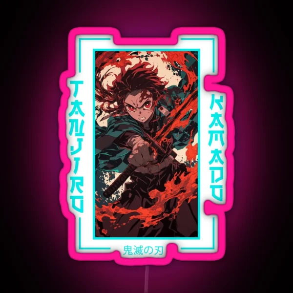 Demon Slayer Tanjiro Kamado RGB Neon Sign