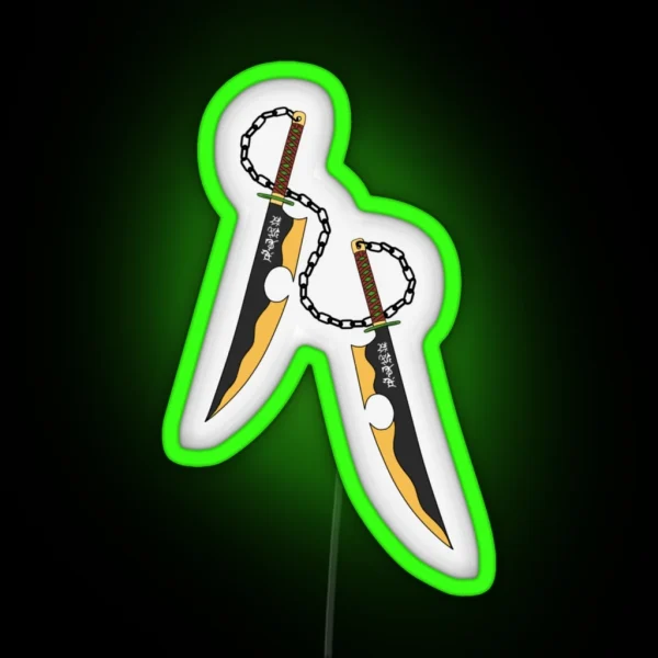 Demon Slayer Tengen Uzui Sword Design RGB Neon Sign