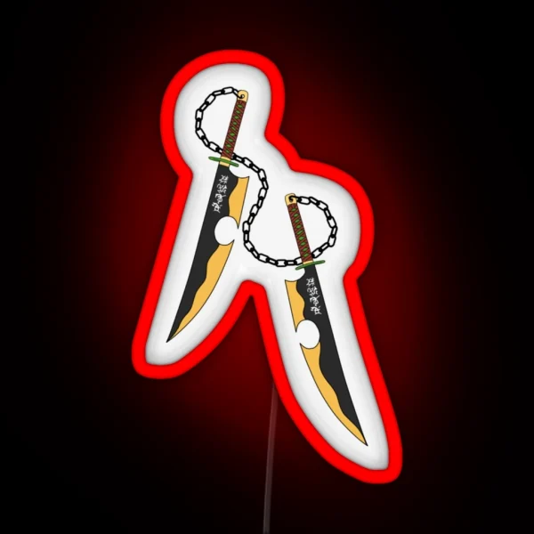 Demon Slayer Tengen Uzui Sword Design RGB Neon Sign