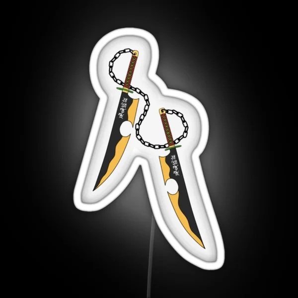 Demon Slayer Tengen Uzui Sword Design RGB Neon Sign