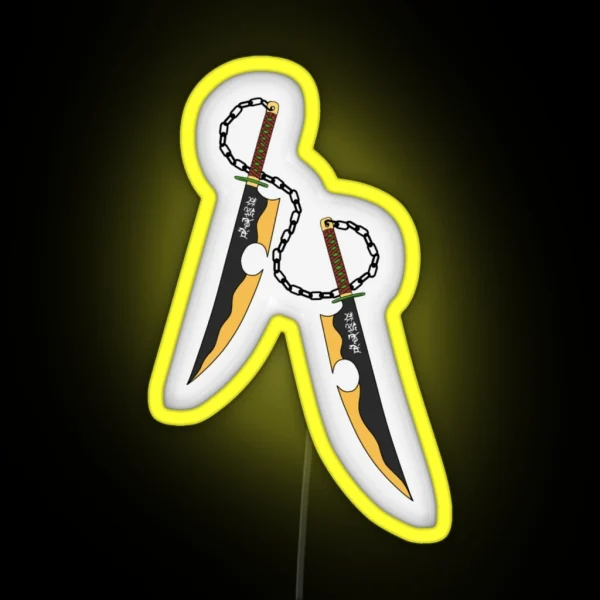 Demon Slayer Tengen Uzui Sword Design RGB Neon Sign