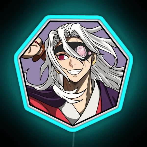Demon Slayer Uzui Tengen Head Shot RGB Neon Sign