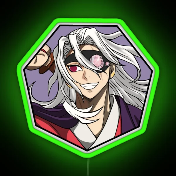 Demon Slayer Uzui Tengen Head Shot RGB Neon Sign