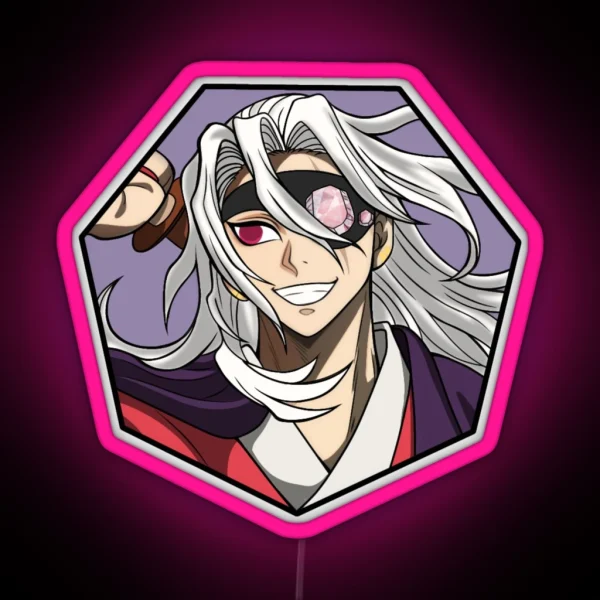 Demon Slayer Uzui Tengen Head Shot RGB Neon Sign