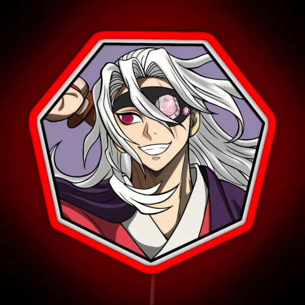 Demon Slayer Uzui Tengen Head Shot RGB Neon Sign