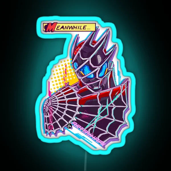 Demons Rider Comic Style RGB Neon Sign