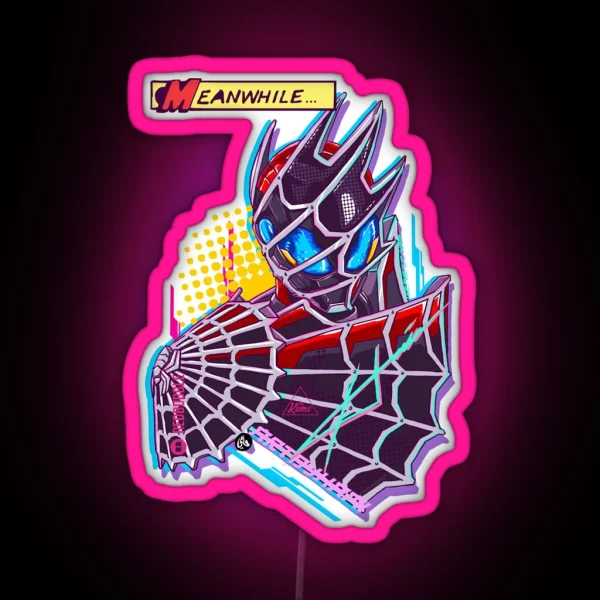 Demons Rider Comic Style RGB Neon Sign