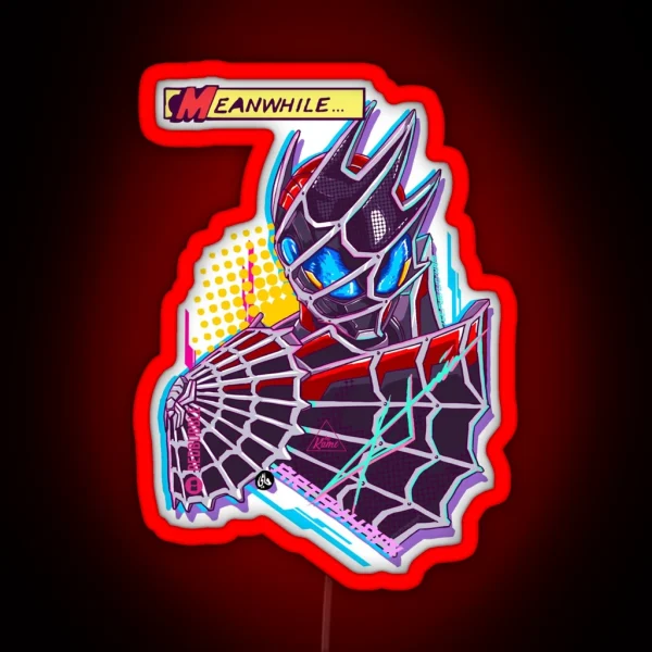 Demons Rider Comic Style RGB Neon Sign