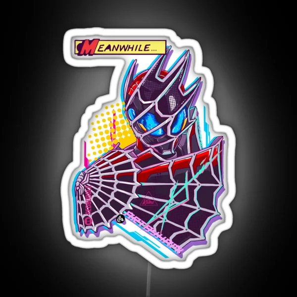 Demons Rider Comic Style RGB Neon Sign