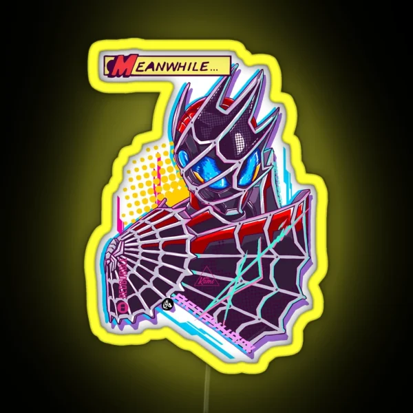 Demons Rider Comic Style RGB Neon Sign
