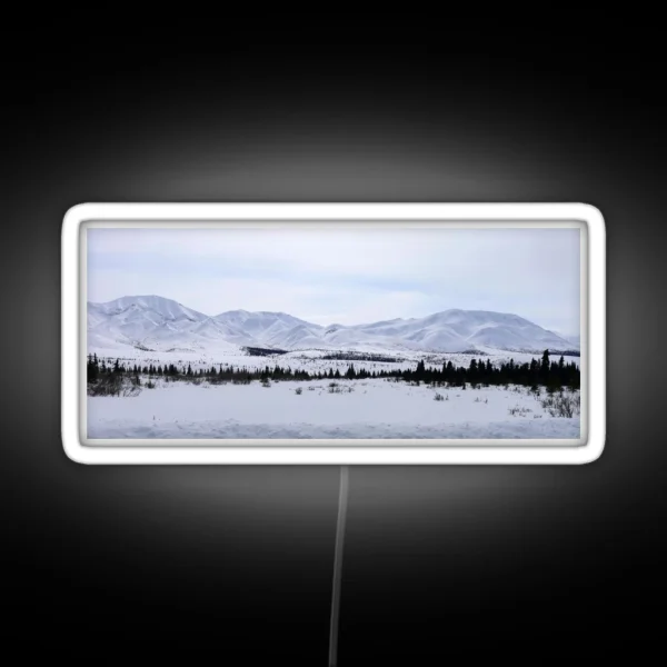 Denali Peaks II Panorama RGB Neon Sign