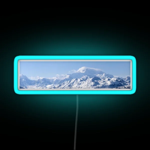 Denali Peaks Panorama RGB Neon Sign