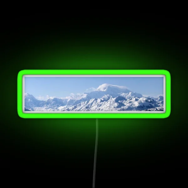 Denali Peaks Panorama RGB Neon Sign