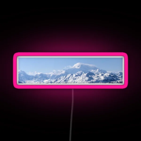 Denali Peaks Panorama RGB Neon Sign