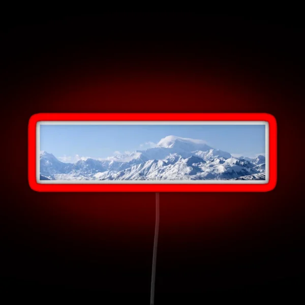 Denali Peaks Panorama RGB Neon Sign