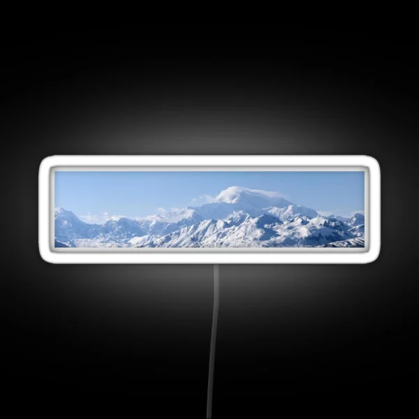 Denali Peaks Panorama RGB Neon Sign