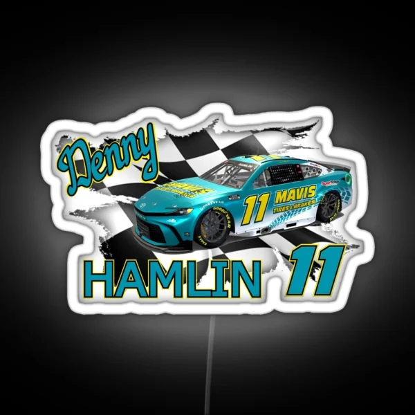 Denny Hamlin 2025 Mavis Scheme RGB Neon Sign