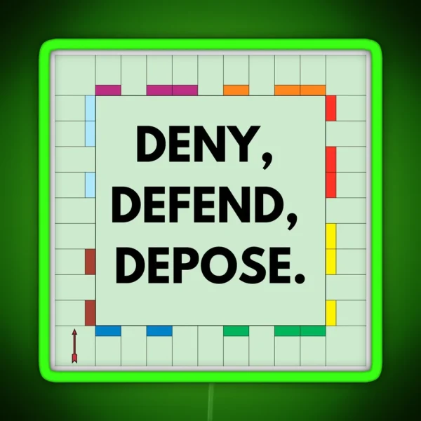 Deny Defend Depose RGB Neon Sign