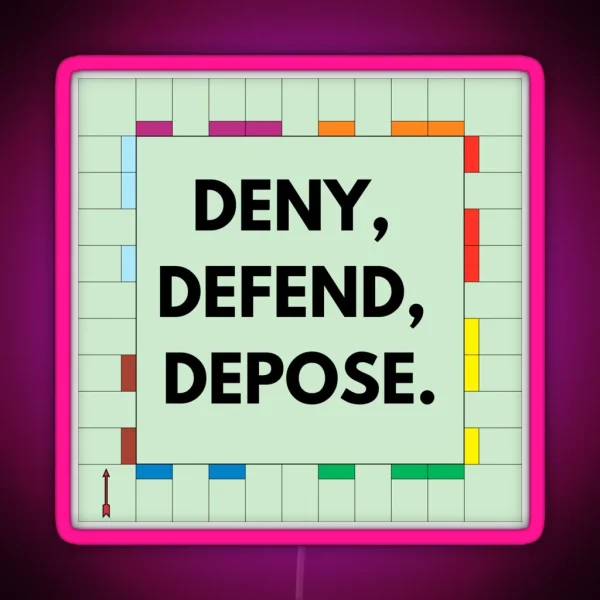 Deny Defend Depose RGB Neon Sign