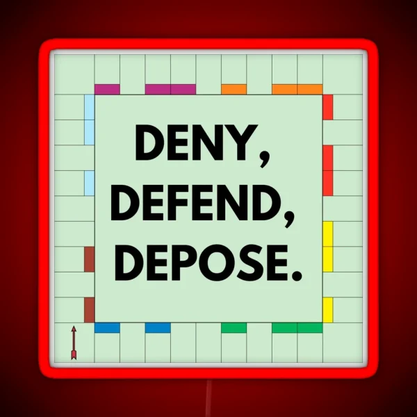 Deny Defend Depose RGB Neon Sign