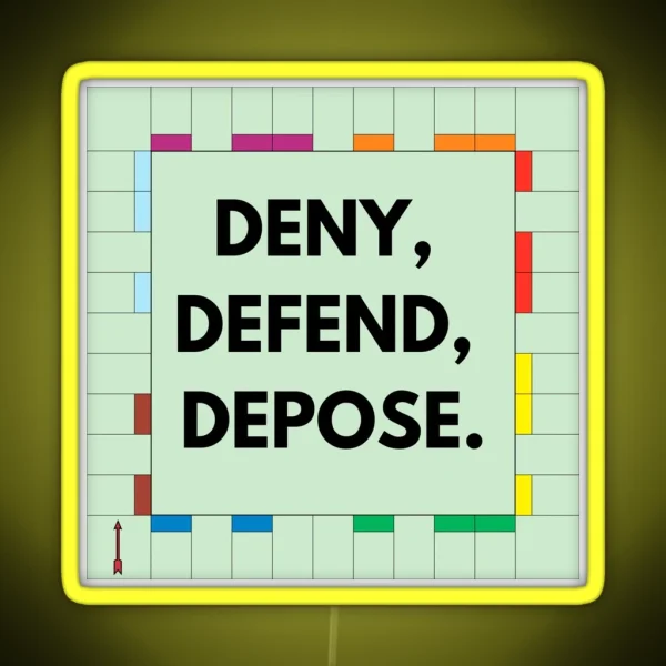 Deny Defend Depose RGB Neon Sign