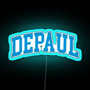 Depaul Varisty Font Curved RGB Neon Sign