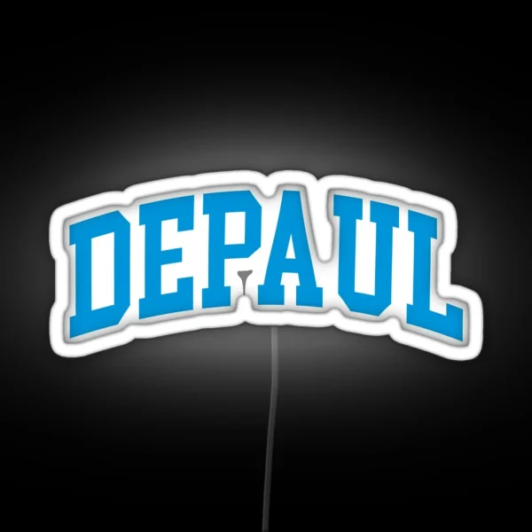 Depaul Varisty Font Curved RGB Neon Sign