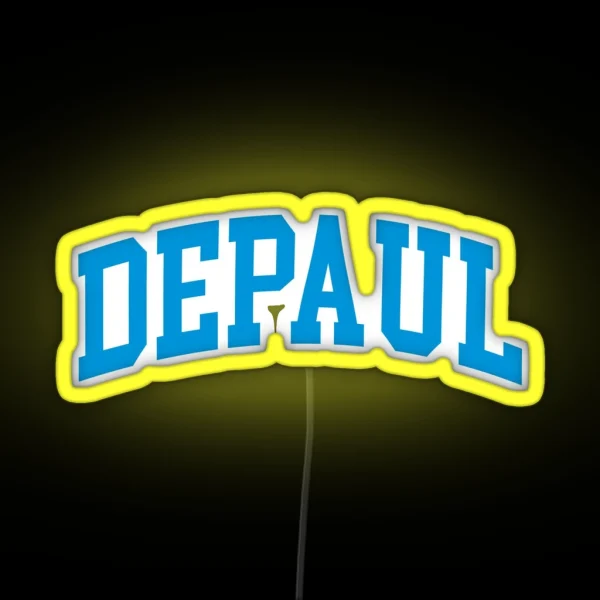 Depaul Varisty Font Curved RGB Neon Sign