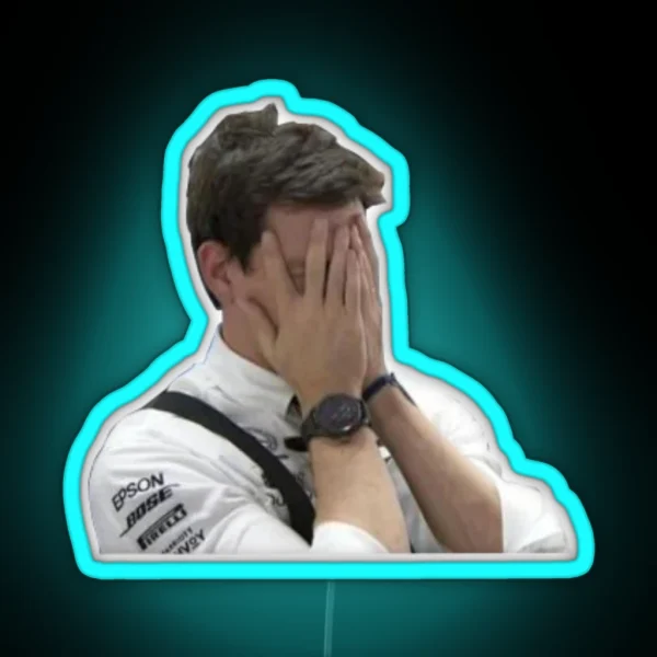 Despairing Toto Wolff German GP 2019 RGB Neon Sign