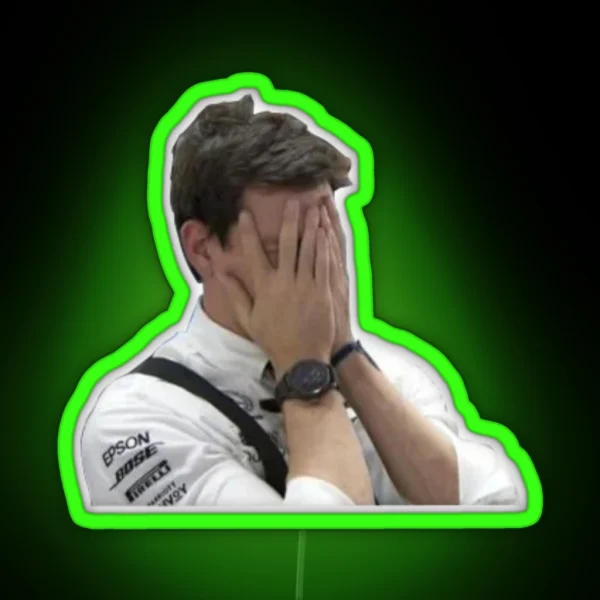 Despairing Toto Wolff German GP 2019 RGB Neon Sign