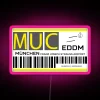 Destination Munich Airport RGB Neon Sign