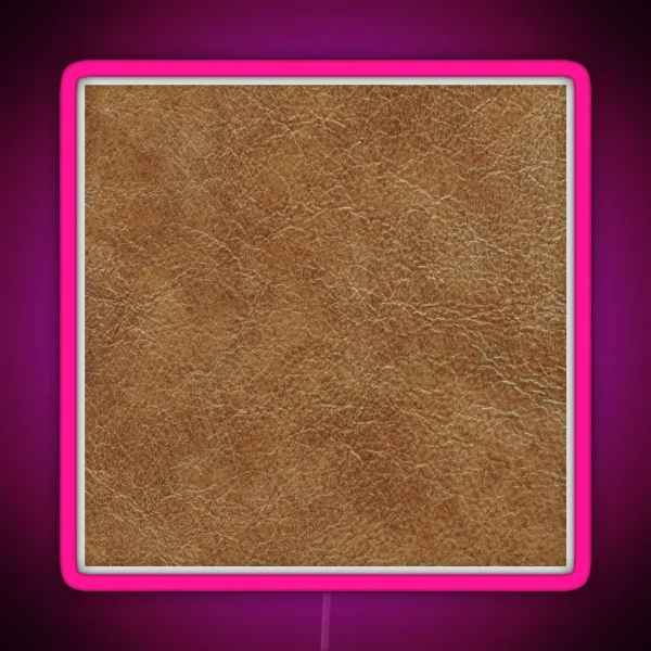 Detailed Animal Skin Hide Leather Texture RGB Neon Sign